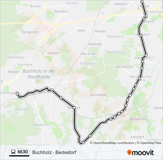 Автобус 4630: карта маршрута
