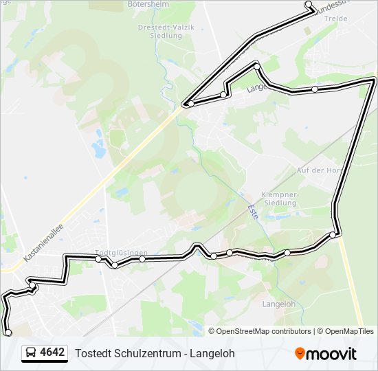 Buslinie 4642 Karte