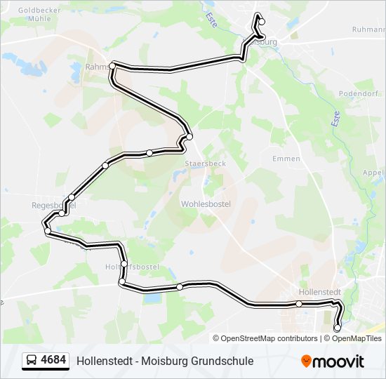 4684 bus Line Map