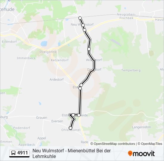 4911 bus Line Map