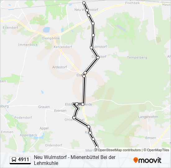 4911 bus Line Map