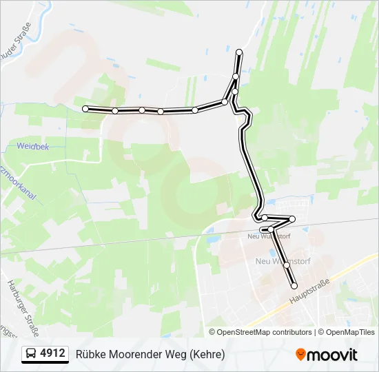 Автобус 4912: карта маршрута