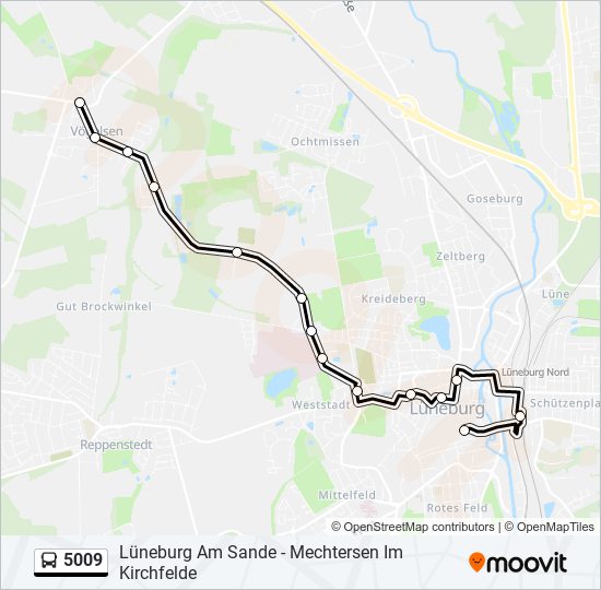 5009 bus Line Map