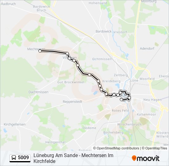 5009 bus Line Map