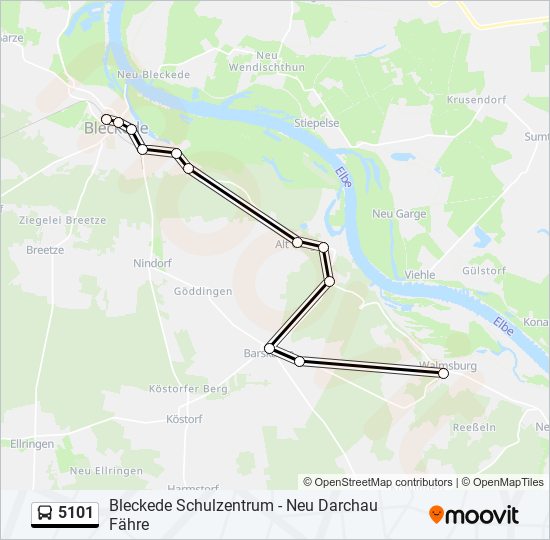 5101 bus Line Map