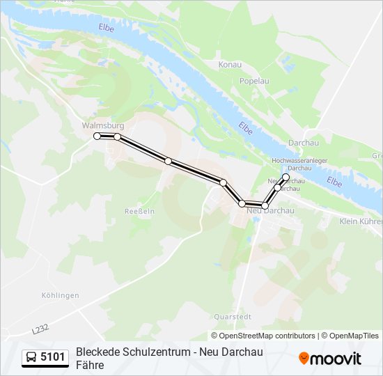 5101 bus Line Map