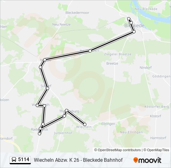 5114 bus Line Map