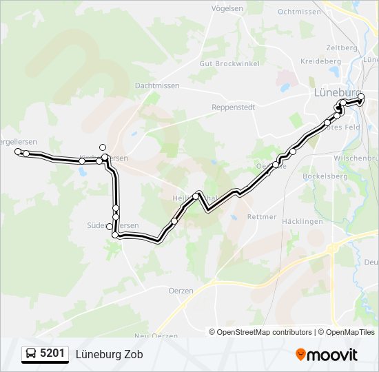 Buslinie 5201 Karte