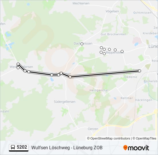 5202 bus Line Map