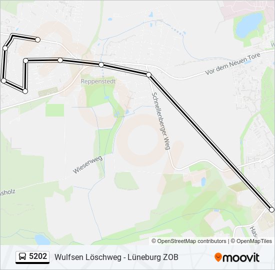 Автобус 5202: карта маршрута