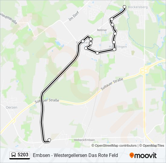 5203 bus Line Map