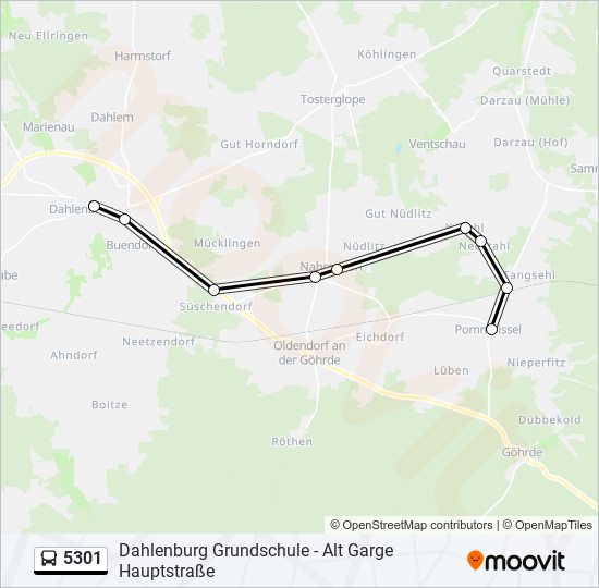 5301 bus Line Map