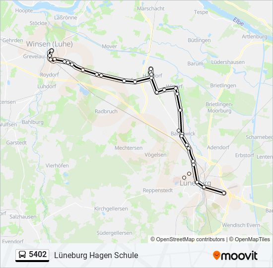 5402 bus Line Map