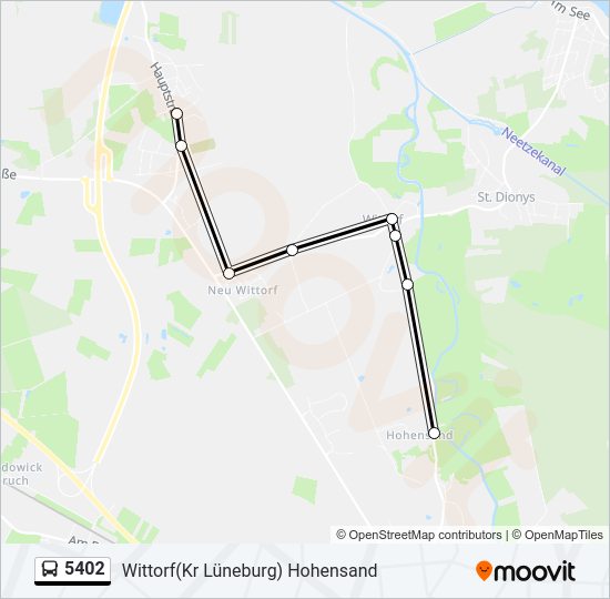 5402 bus Line Map