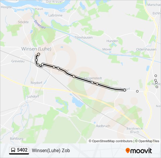 5402 bus Line Map