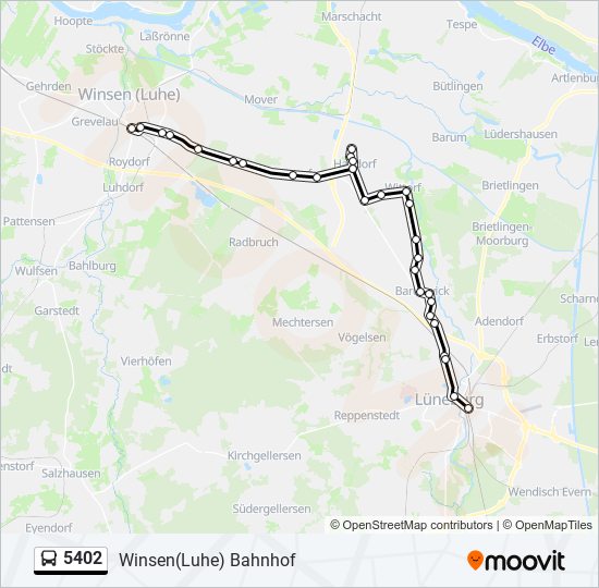 5402 bus Line Map