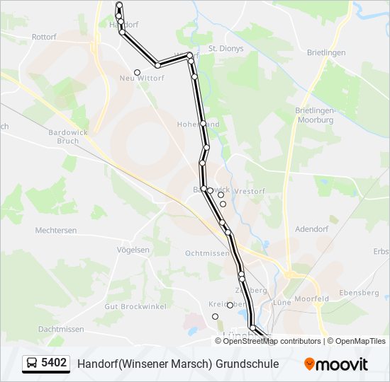 5402 bus Line Map