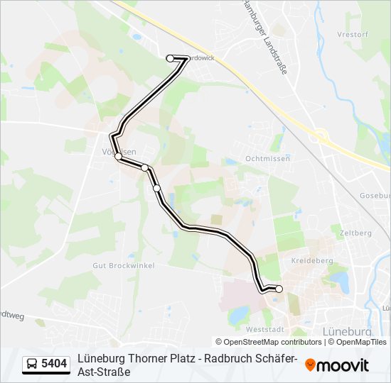 5404 bus Line Map