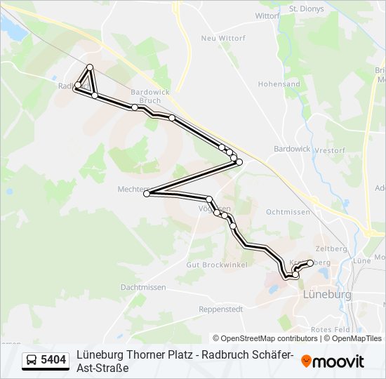 5404 bus Line Map