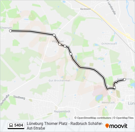 5404 bus Line Map