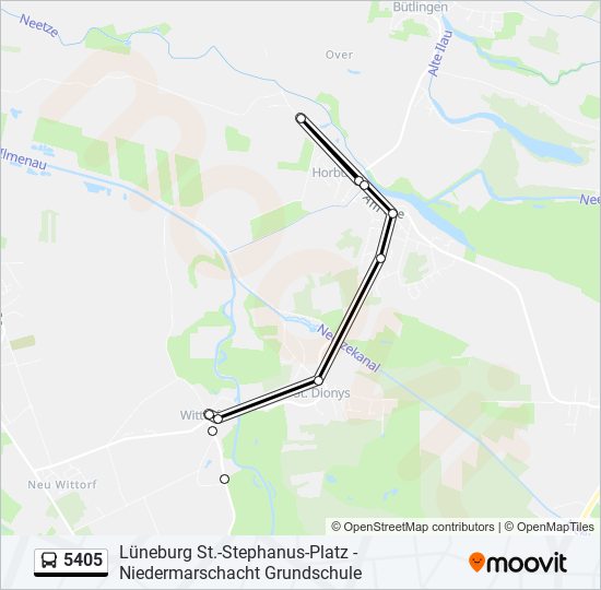 5405 bus Line Map