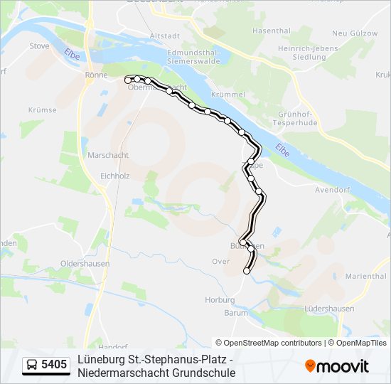 5405 bus Line Map