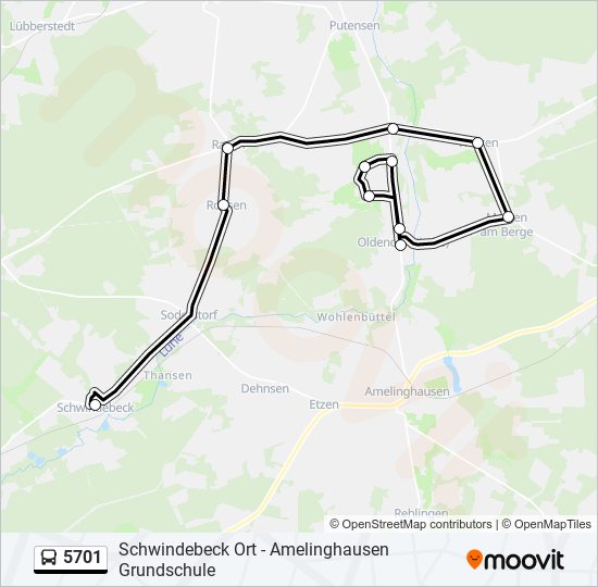 5701 bus Line Map