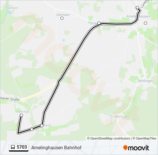 5703 bus Line Map