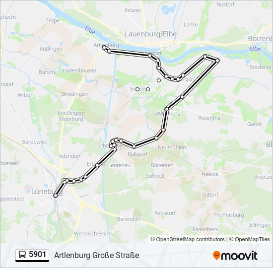 5901 bus Line Map