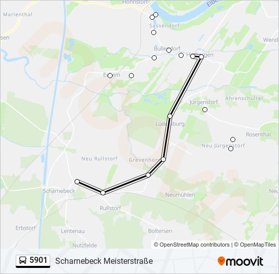 5901 bus Line Map