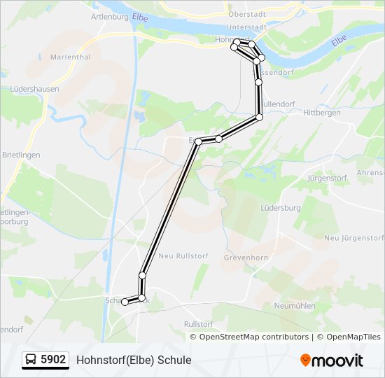 5902 bus Line Map