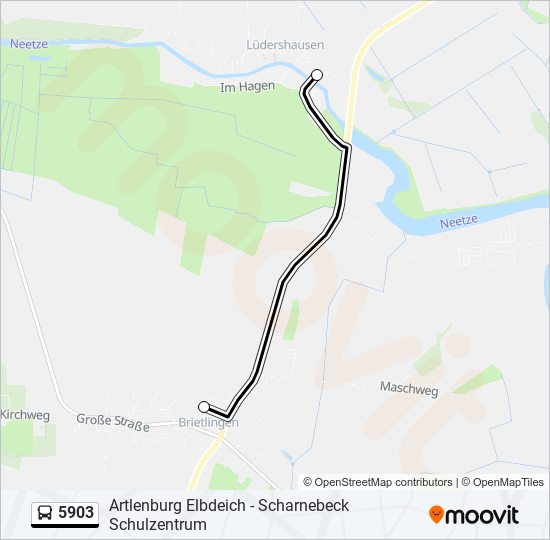 5903 bus Line Map