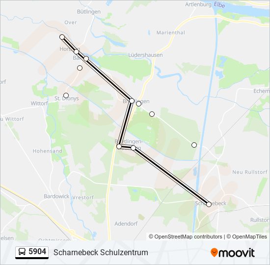 5904 bus Line Map