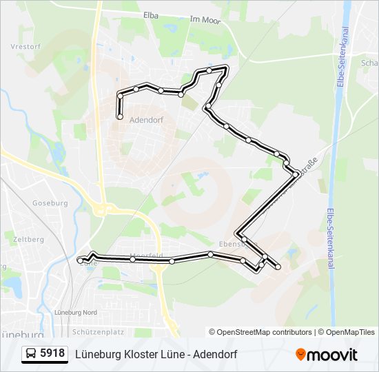 5918 bus Line Map