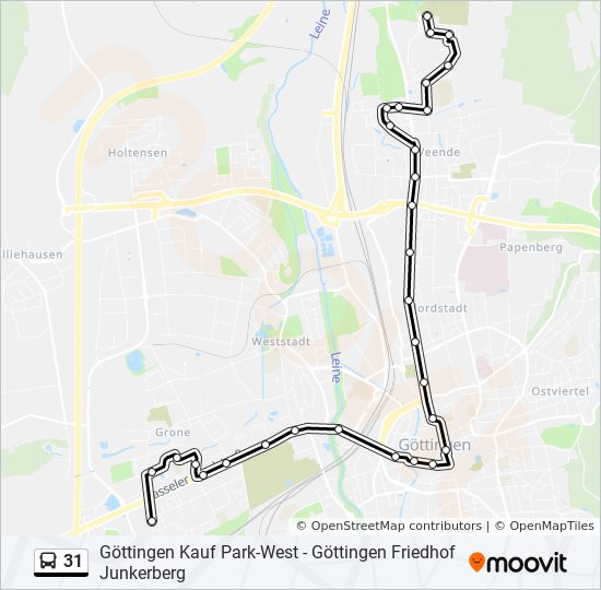 31 bus Line Map