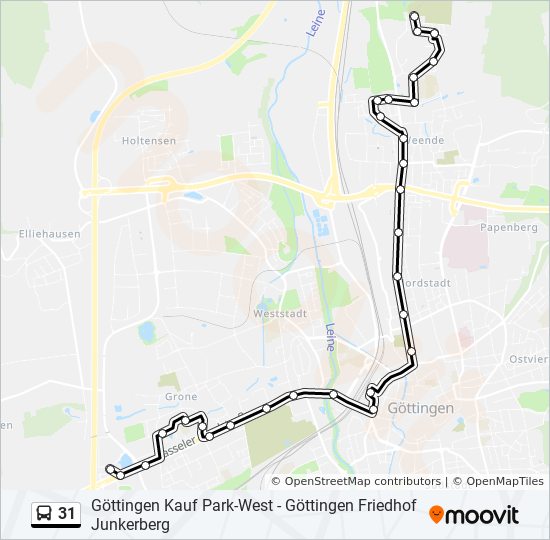 31 bus Line Map