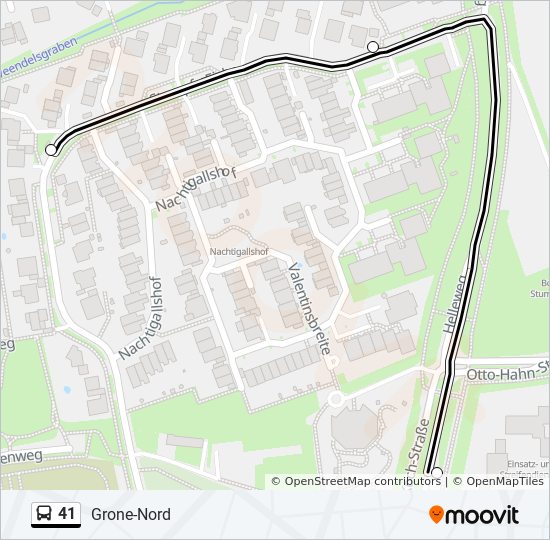 41 bus Line Map