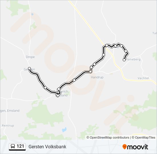 121 Route Schedules Stops Maps Gersten Volksbank Updated 