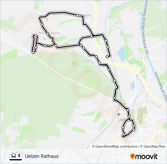 Автобус 4: карта маршрута
