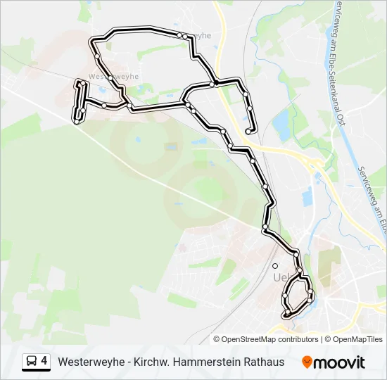 Автобус 4: карта маршрута
