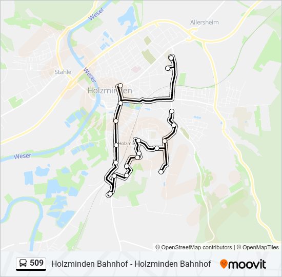 509 bus Line Map