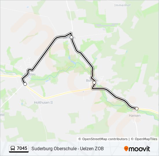 7045 bus Line Map