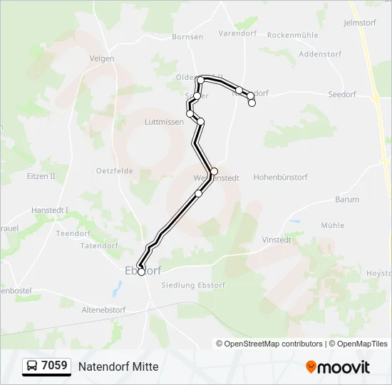 7059 Bus Line Map