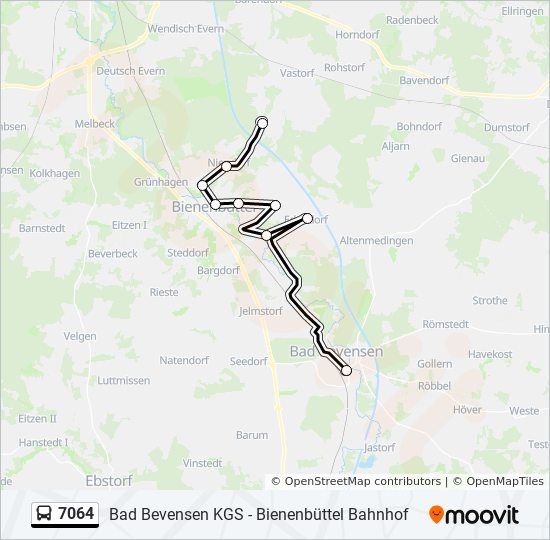 7064 bus Line Map