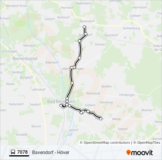 7078 bus Line Map