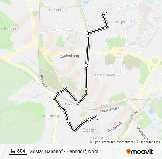 804 Route: Fahrpläne, Haltestellen & Karten - Goslar, Pressehaus ...