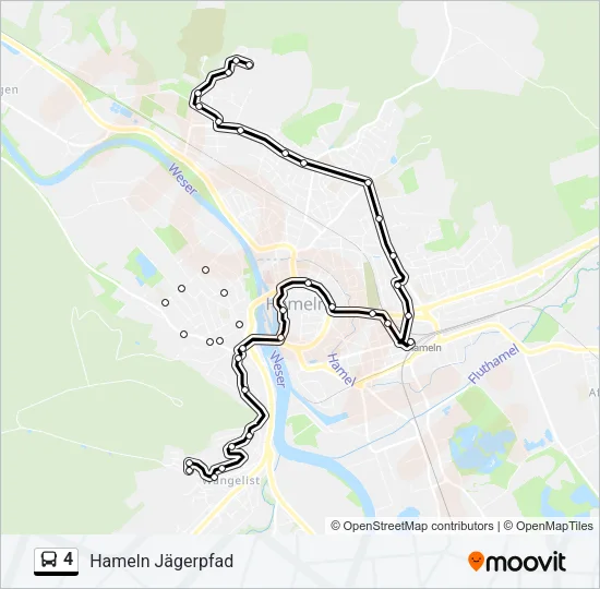Автобус 4: карта маршрута