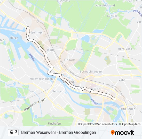 Politistation Modtager maskine rynker 3 Route: Schedules, Stops & Maps - Weserwehr (Updated)