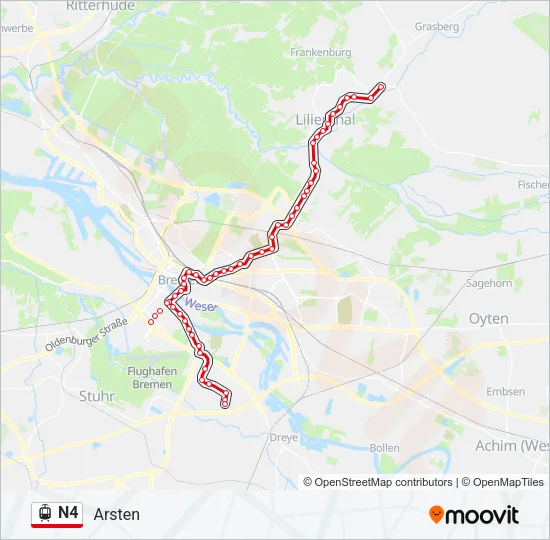 N4 Light Rail Line Map