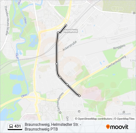 431 Route: Fahrpläne, Haltestellen & Karten - Braunschweig ...